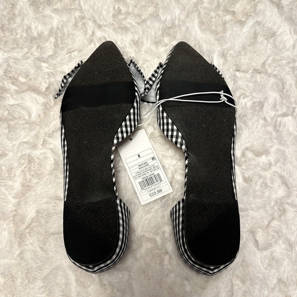 NWT Womens A New Day Plaid Bow Flat Size 8 - Picture 2 of 4